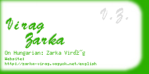 virag zarka business card